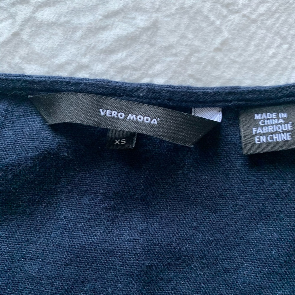 Vero Moda Navy Button Down Top - image 2